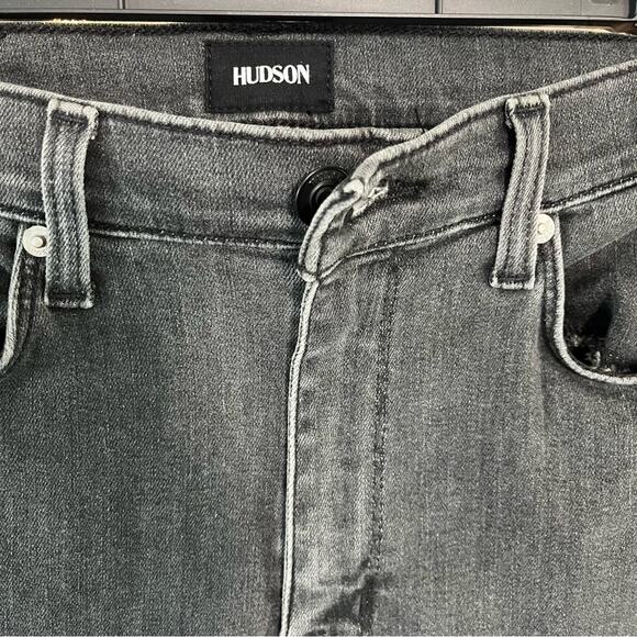 Hudson Zoeey High Rise Black Jeans Red Side Stripe Women’s Size 27 Ankle Denim - Picture 10 of 10